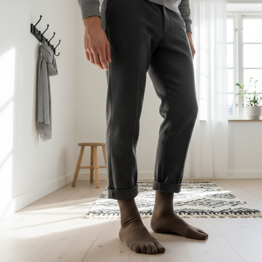 Heldekkende sokker med tåskillere