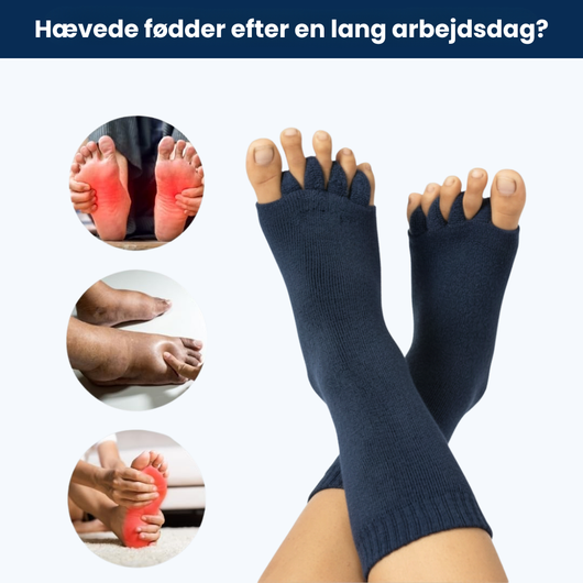 Sokker med tåseparatorer