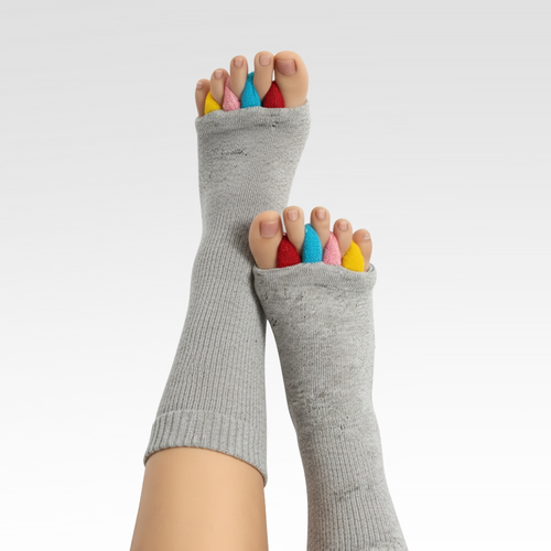 Sokker med tåseparatorer